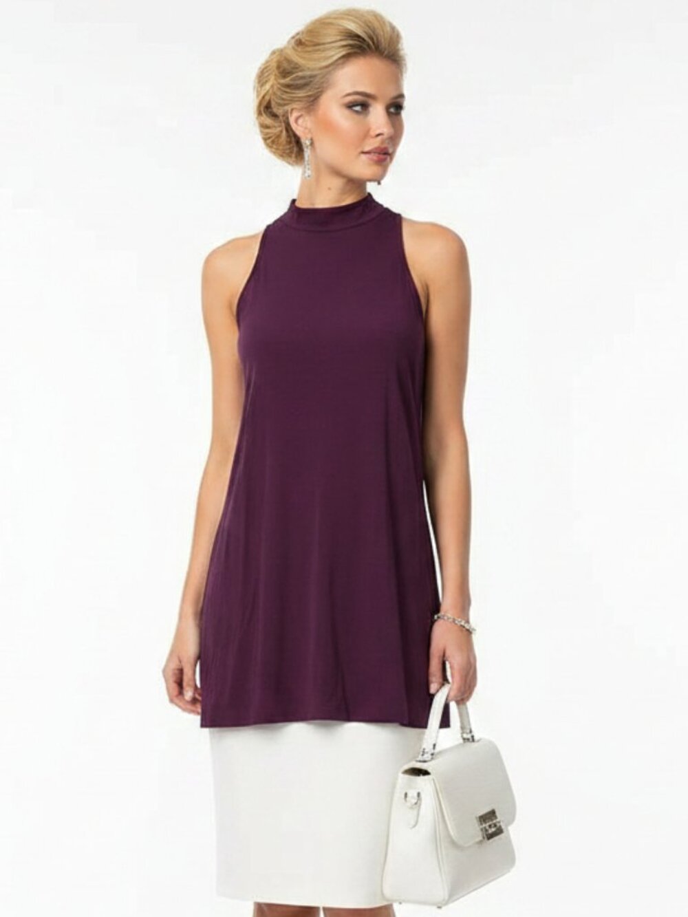 Express Purple Sleeveless Tunic Dress Top XS